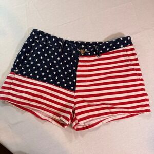 Chubbies Miss Mericas Shorts Women M Red White Blue Patriotic USA Americana
